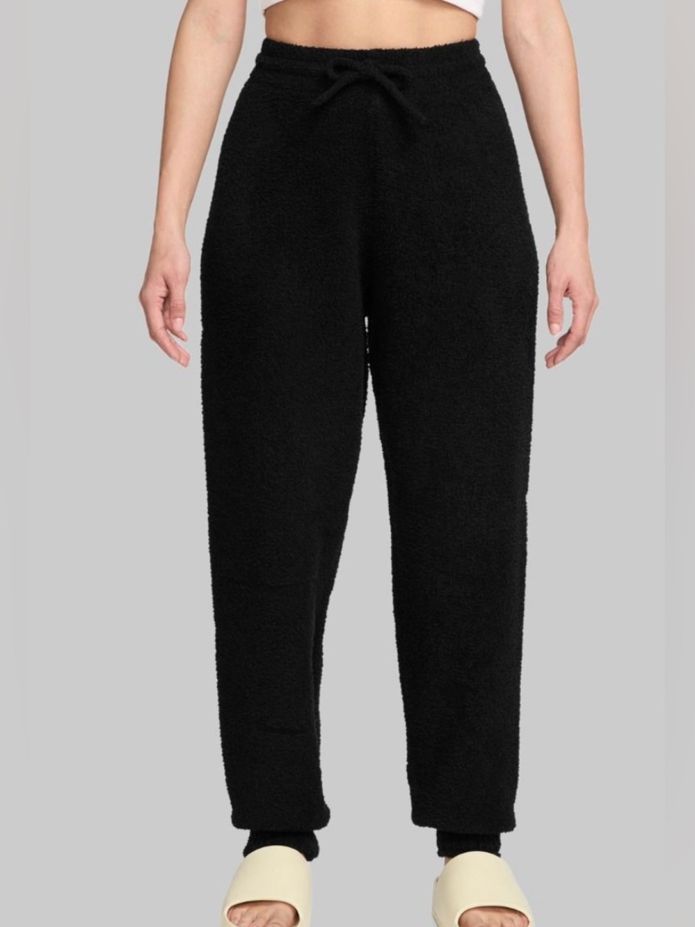 Nike Phoenix Cozy Bouclé Oversized Jogger Pants XL Black NWT.